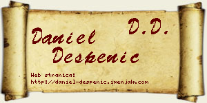 Daniel Despenić vizit kartica